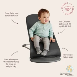 Babysitter Bliss Vävd Klassisk Quilt - Svart/Mörkgrå