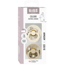 BIBS Moomin napp Snorkmaiden 2pk Str. 3 - Ivory Vanilla
