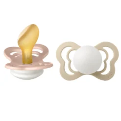 BIBS Napp Couture 2 pk Latex Str 2 - Blush Vanilla, Nat