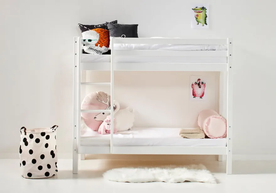 ECO Dream våningssäng vit, med lådsats