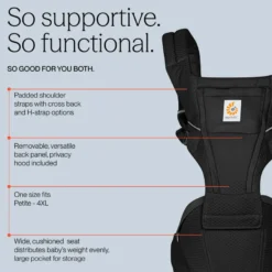 Ergobaby Alta Höftstöd - Onyx Black