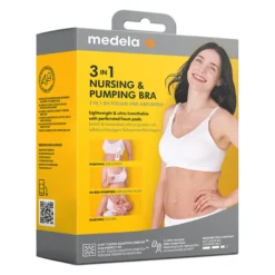 Medela 3-i-1 Amnings- och Pumpnings-BH Strl L - Vit