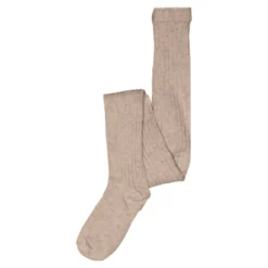 MP Denmark Basic Rib Strumpbyxor - Light Brown Melange