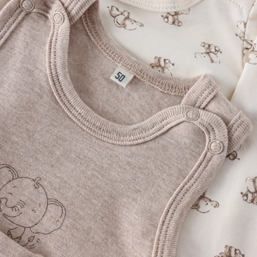 Set Body med Sparkdräkt - Silver Mink Melange
