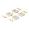 4 x Foam Wheels - Sand Grey/Honey Yellow